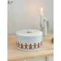 Boîte de rangement en métal motif Pain d'épice