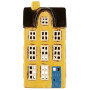 Maison photophore jaune porte bleue