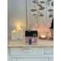 Maison photophore rose porte bleue
