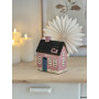 Maison photophore rose porte bleue