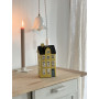 Maison photophore jaune porte bleue
