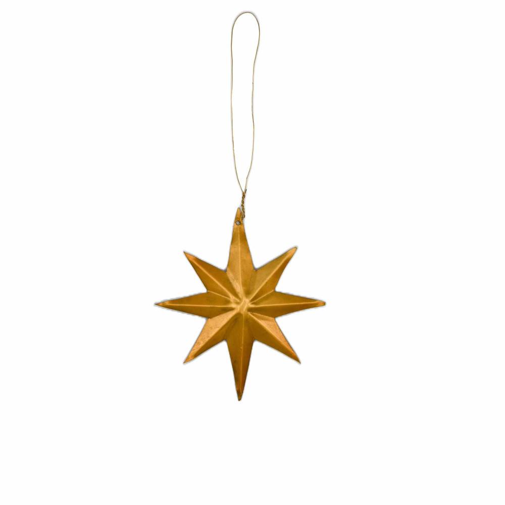 Etoile de Noël à suspendre (H21 cm) Duo Or - Boule et déco de sapin