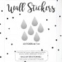 Stickers goutte argent