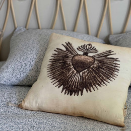 Coussin coeur rayon