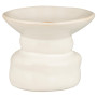 Bougeoirs en céramique blanc crème