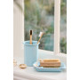 Porte savon 2 parties émaillé bleu clair