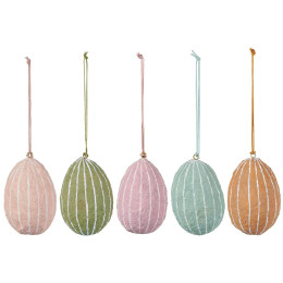 Oeufs de Pâques fines rayures