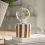 Lampe à poser décorative à rayures