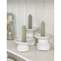 Bougeoirs en céramique blanc crème