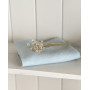 Torchon en coton et lin uni bleu ciel
