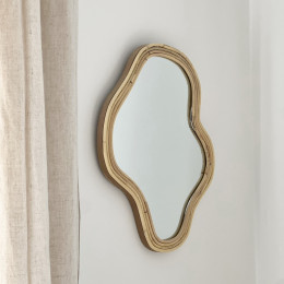 Miroir contour en rotin - 2