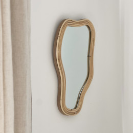 Miroir contour en rotin - 1