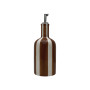 Bouteille à huile en grès rayures marron