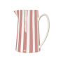 Pichet en céramique rayure rose