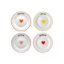 Lot de 4 assiettes Amour