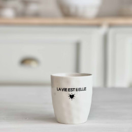 Gobelet tasse message - La vie est belle