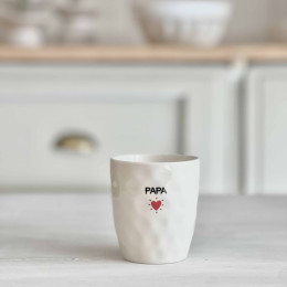 Gobelet tasse message - Papa coeur rouge