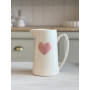 Pichet en céramique Coeur rose