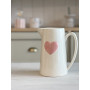 Pichet en céramique Coeur rose