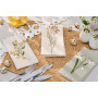 Serviettes de table en papier fleurs jaunes