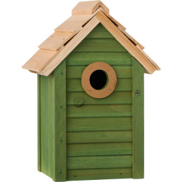 Nichoir vert en bois