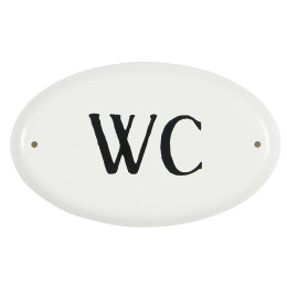 Plaque métallique WC