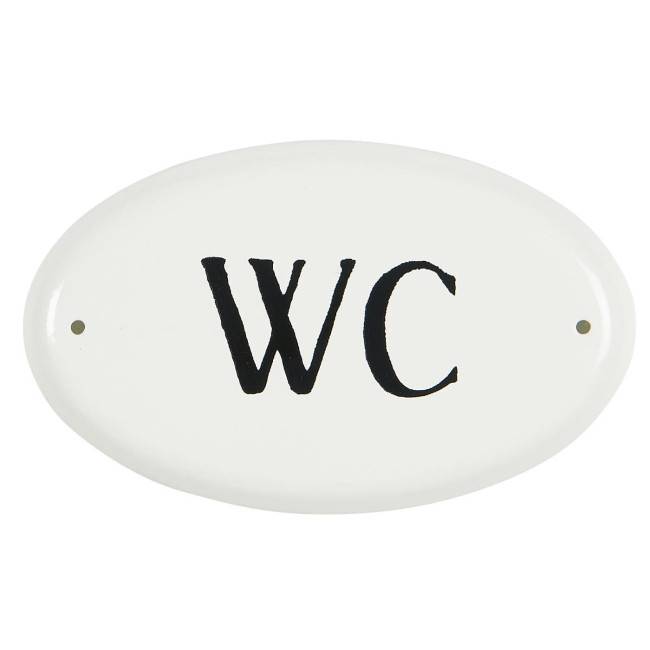 Plaque métallique WC