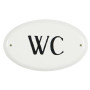 Plaque métallique WC