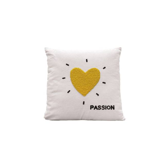 Coussin coeur Jaune