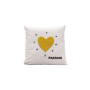 Coussin coeur Jaune