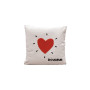 Coussin coeur brique