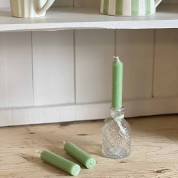 Bougies vert prairie - Lot de 5