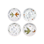 Lot de 4 assiettes oiseaux