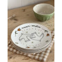 Lot de 4 assiettes en faïence motifs oiseaux - Élégance naturelle
