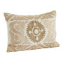 Housse de coussin Brodé Beige – Motif Chic en Coton