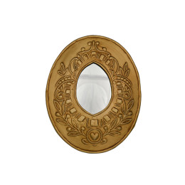 Miroir ovale doré Romance - Boncoeurs