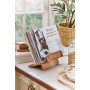 Porte livre de cuisine en bois d'acacia