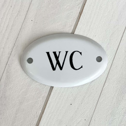 Plaque métallique WC