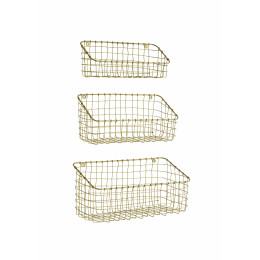Étagères paniers muraux lot de 3