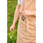 Tablier de cuisine petits carreaux marron naturel