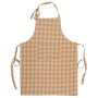 Tablier de cuisine petits carreaux marron naturel