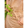 Tablier de cuisine petits carreaux marron naturel