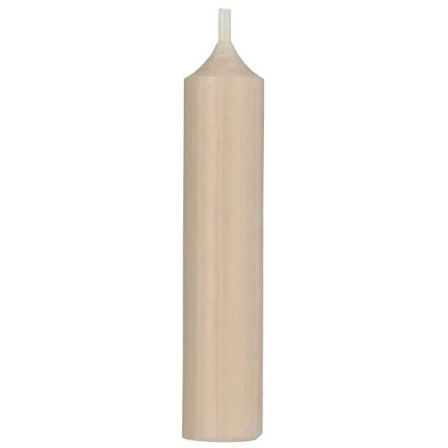 Bougies courtes beige lot de 8