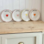 Lot de 4 assiettes Amour