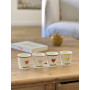Set de 4 tasses Amour cœur