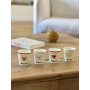 Set de 4 tasses Amour cœur