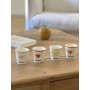 Set de 4 tasses Amour cœur