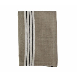 Torchon gris taupe à rayures