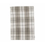 Torchon gris taupe carreaux et fines rayures