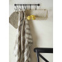 Torchon grands carreaux gris taupe